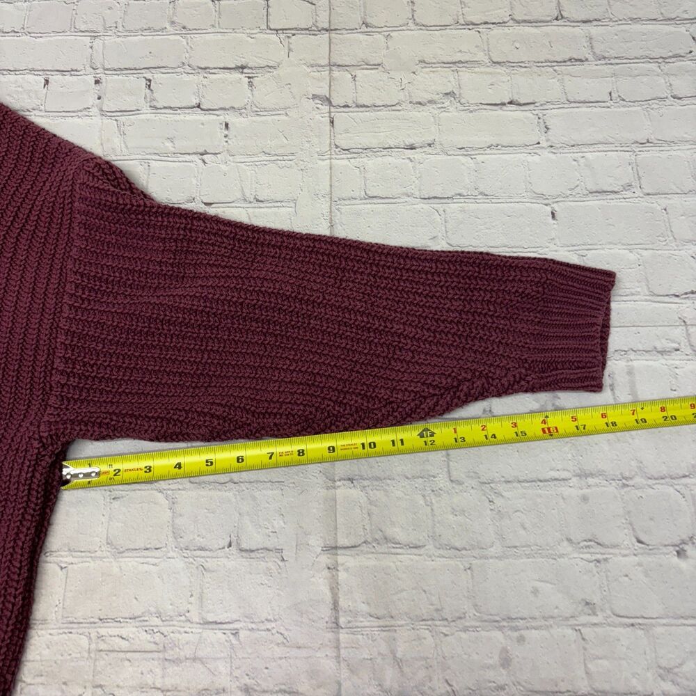 Free People Women Oversized Thick Cable Knit Sweater Size Small C042 -3 - Picture 5 of 16